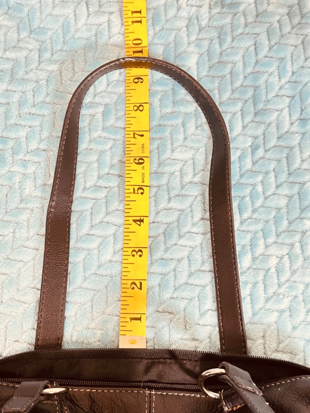 Black Genuine Leather Shoulder Bag Soft Pebbled Slouchy Zip Top Everyday Purse - Picture 14 of 15